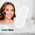thumbnail image 2 of Unique Bargains Portable Makeup Organizator with LED Lighted Mirror Touch Switch Mirror White, 2 of 7