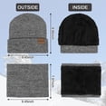 thumbnail image 5 of KOITHOT 5 Pcs Winter Beanie Hat Scarf Touchscreen Gloves Set with Wool Socks for Men Women Black and White Mixed Lines, 5 of 6