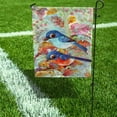 thumbnail image 6 of GZHJMY Garden Flag Bluebirds in Colorful Forest Polyester Double Sided Printing Fade Proof Vertical Yard Outdoor Decoration 12x18 Inch Yard Flags, 6 of 7
