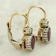 thumbnail image 2 of Dreamofdazzles Jewels 925 Sterling Silver 1.00 Ctw Oval Cut Garnet & Diamond Engagement Wedding Tanksgiving Drop Dangle Earring's 14K 2 Tone Gold Plated For Women's, 2 of 3