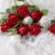 thumbnail image 2 of 10pcs Real Touch Rose Flowers Flannel Flower Compatible With Wedding Home Decor, 2 of 5