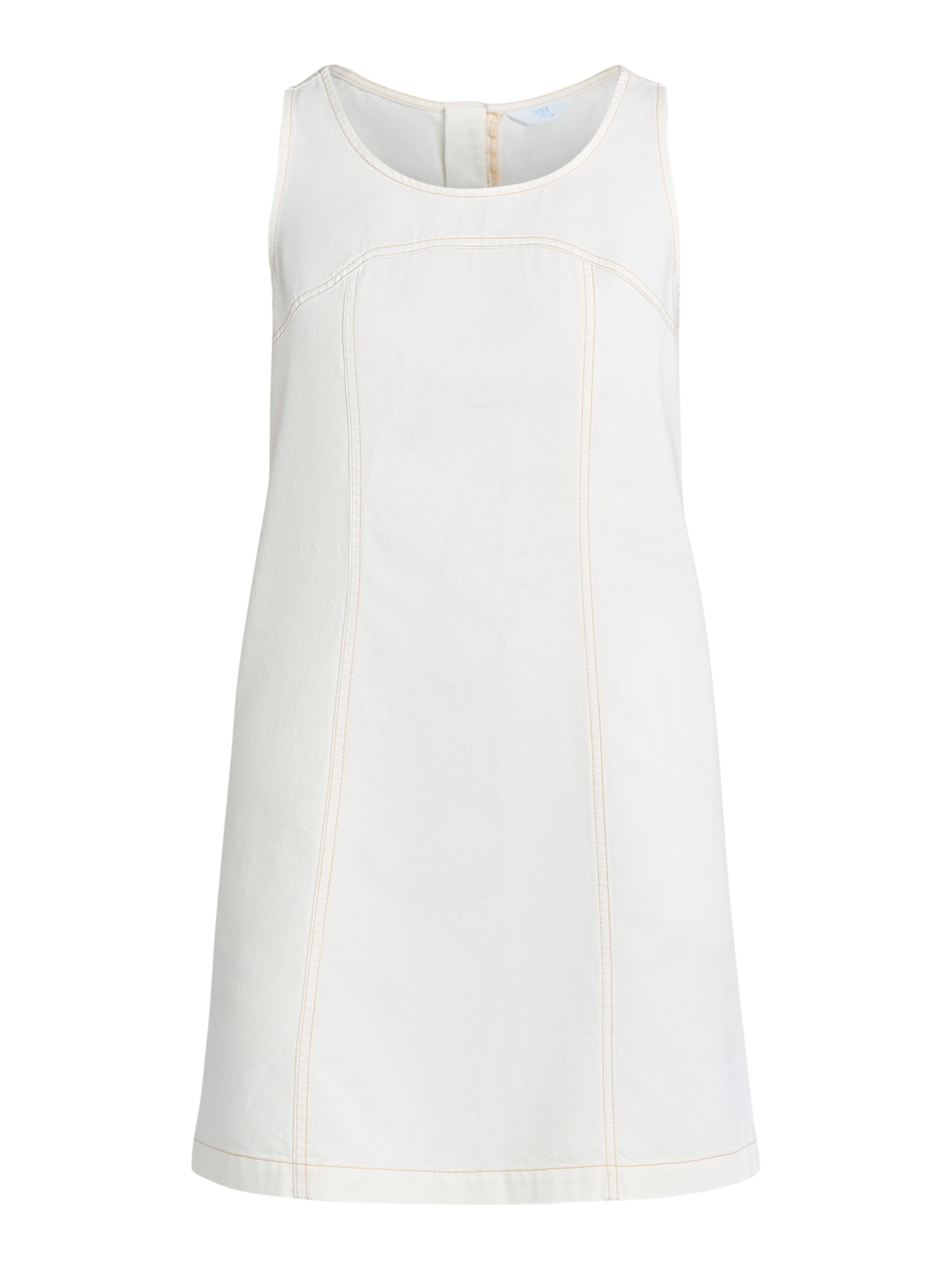 Time and Tru Women's Denim Shift Mini Dress, Sizes XS-XXXL