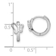 thumbnail image 4 of Auriga Fine Jewelry 925 Sterling Silver CZ Butterfly Hoop Earrings for Women, 4 of 6