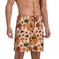 thumbnail image 2 of Kdxio Autumn Fox Pumpkin Lazy Print Mens Sleep Shorts Bottoms Soft Comfy Pajama Wear Pants with Drawstring Pockets, 2 of 5