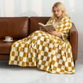 thumbnail image 4 of Checkered Flannel Blanket for Sofa and Bed Comfort | Cozy, Stylish, Durable, Easy Care for Indoor and Outdoor Use, 4 of 5