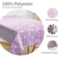 thumbnail image 3 of 60x84inches Ombre Light Purple Tablecloth Dripping Glitter Printed Lavender Rectangle Table Cover Reusable Decorative Shiny Tablecloths for Wedding Birthday Banquet Dinner Party Supplies, 3 of 7