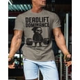 thumbnail image 3 of Gymish Deadlift Dominance Workout T-Shirt – Funny Gym Shirt for Men, Warm Grey, 3X-Large, 3 of 6