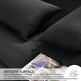 thumbnail image 6 of Deconovo Bed Sheet Set, Brushed Microfiber Soft Sheets for Bedroom, Queen, Black, 4 Piece, 6 of 8