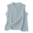 thumbnail image 5 of Linen Tank Tops for Women Solid Button down Tank Top Sleeveless Loose Tank Top Size M, 5 of 5