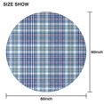 thumbnail image 6 of Blue White and Yellow Checkered Pattern Round Tablecloth 60"x60",Wrinkle Wipeable Table Cloth for Kitchen Dining Room Picnic Patio Party, 6 of 6