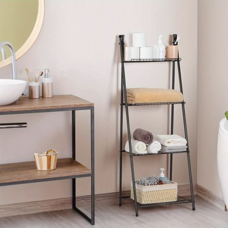 Bathroom Storage Rack Multi-purpose Storage Rack 4-layer Towel Rack Bathroom Rack Floor To Ceiling Bathroom Storage Rack Kitchen Storage Rack Flower Rack, Standing Shelf