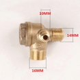 thumbnail image 3 of 1pc 3 Port Check Valve Brass Male Thread Check Valve Connector Tool ForAir Compressor Accessories Air Pump 10*14*16mm, 3 of 4