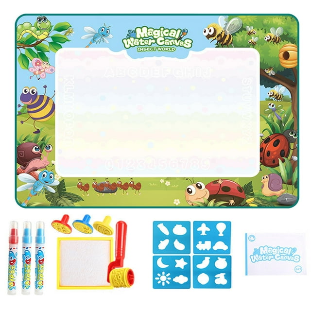 asddcavvf Astronauts Repeatedly Doodle Water Painting Blanket Canvas Cushion Water Write Cloth Learn