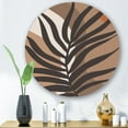 thumbnail image 2 of Designart 'Shapes and Tropical Leaf Silhouettes II' Modern Circle Metal Wall Art 23x23 - Disc of 23, 2 of 5