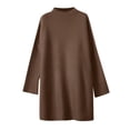 thumbnail image 2 of Gibobby Casual Suéter para Mujer, Suéter de cuello alto para mujer, de manga larga, acogedor, cálido, casual, ligero(Marrón,M), 2 of 3