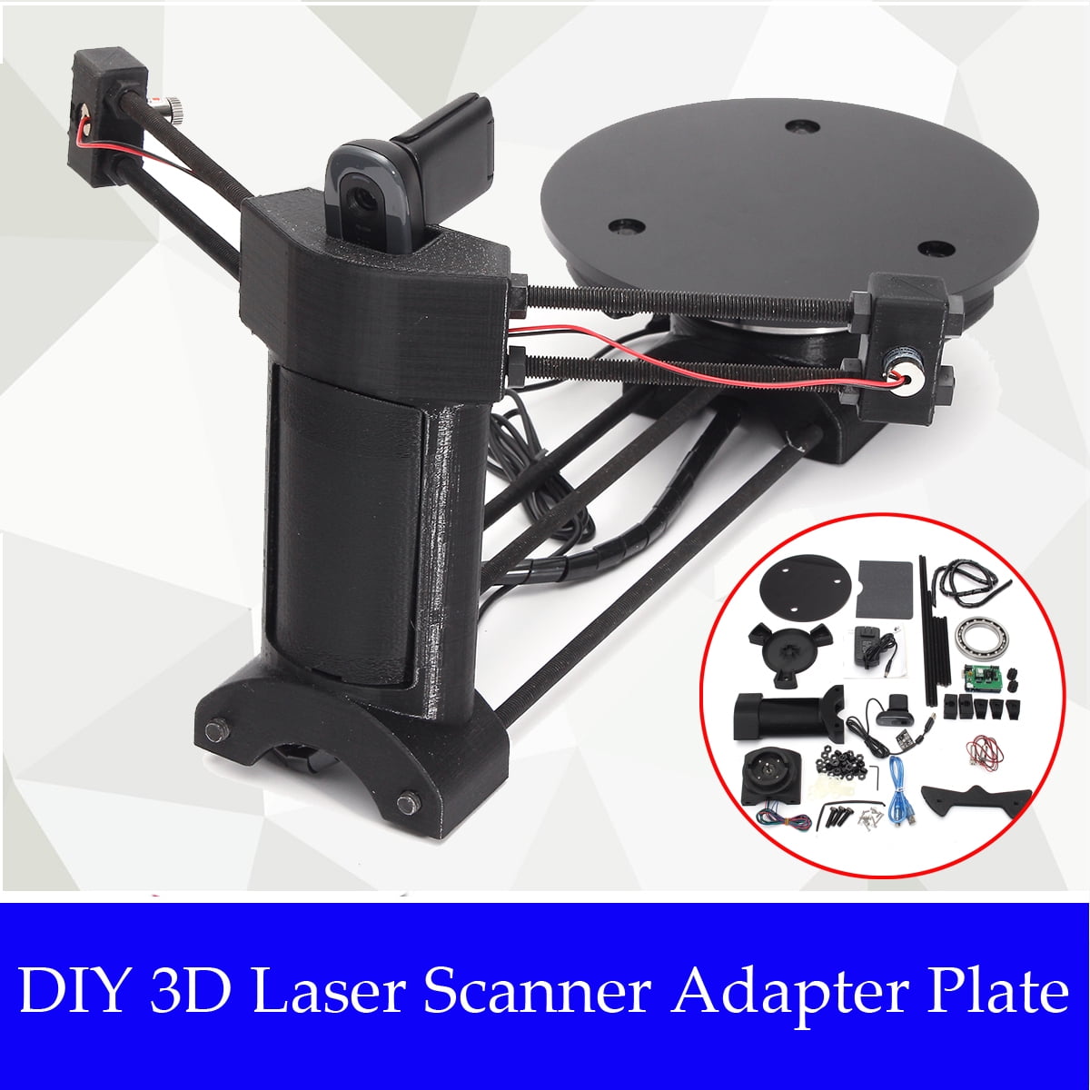 DIY 3D Scanner Open Source Laser Plate Kit w/Adapter Object For Ciclop Printer 