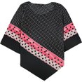 thumbnail image 1 of Blusa estampada Alfani con dobladillo en V para mujer Negro extragrande Pull-over, 1 of 1