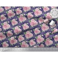 thumbnail image 3 of Soimoi Poly Georgette Fabric Check,Leaves & Rose Floral Print Fabric by The Yard 52 Inch Wide, 3 of 3
