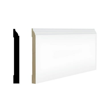 RMB 618 9/16 in.D x 5 1/4 in. W x 96 in. L Primed Finger-Joined Pine Baseboard Molding 1-pcs 8 Ft Total