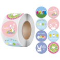 thumbnail image 4 of 500pcs/roll 2.5cm Home Decor Paper Decoration Candy Bags Package Handmade Craft Seal Sticker Bunny Carrot Rabbit Egg Self Adhesive Labels Easter Stickers STYLE 1, 4 of 8