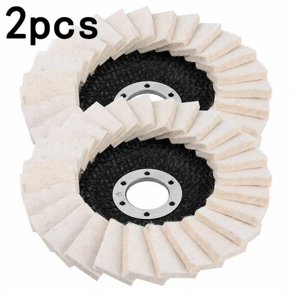 2Pcs Wool Felt Polishing Disc Wheel Angle Grinder Buffing Wheels 125mm 5 Inch