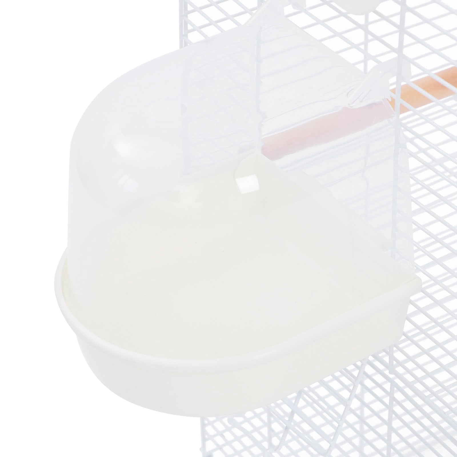 Miumaeov Two-Tier Bird Cage, 30 Inch Pigeons Parrot Birdcage with Safe Rotary Door Lock, White Parakeet Cage for Small to Medium Birds, Easy Access Double Doors