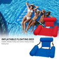 thumbnail image 4 of Summer Inflatable Foldable Floating Row Swimming Pool Water Hammock Air Mattresses Bed Beach Water Sports Lounger Chair blue, 4 of 4