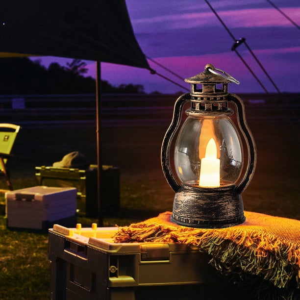Luz De Vela Electrónica Retro Ambient Night Lights Safe Durable LED Home Decoration Props (A)