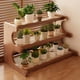 thumbnail image 2 of Estantes Estante organizador de tazas de madera de 3 niveles para encimera, 1 unidad, 31,8 x 29,8 x 19,8 cm, color marrón, para cocina Yulucky, 2 of 9