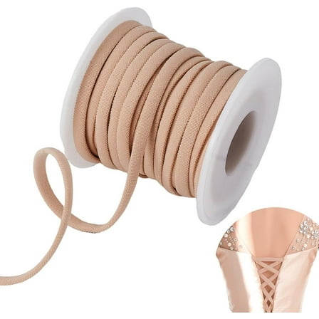 10.9 Yards Women's Tie Back Wedding Bridal Gown 0.2 Inch Adjustable Lace up Dress Cord Back Corset Ribbon Replacement Lacing Cord