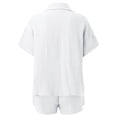 thumbnail image 5 of Shorts Set for Women 2 Piece Sets Button Down Shirt Short Womens Summer Dresses Women Outfits, 5 of 6