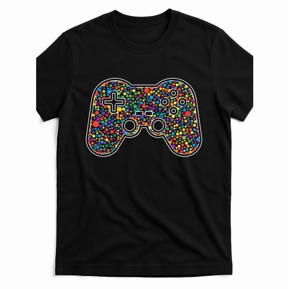 Fashion Graphic Tee,Tops Has Video Game Controller Pattern,Casual Round Neck Regular Fit T-shirts, Size(S-5XL)