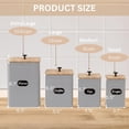 thumbnail image 2 of Kitchen Canisters, Airtight Canister Sets for Kitchen Counter, Kitchen Canisters for Countertop Set of 4, Coffee Tea Sugar Flour Spice Tin Jars Food Storage Container with Lid(Grey), 2 of 14