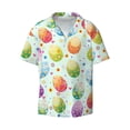 thumbnail image 5 of PAYOHTO Colorful Eggs Mens Hawaiian Casual Short-sleeved Shirt Tropical Summer Beach Button Down Shirts, 5 of 7