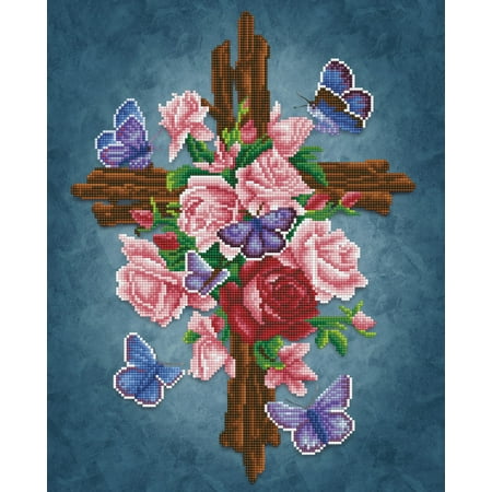 UPC: 4895225915217 | DIAMOND DOTZ® Flower Cross Diamond Painting Kit