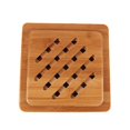 thumbnail image 1 of Posavasos de madera cuadrados, redondos y huecos para tazas de café y té, aislantes térmicos para mesa., 1 of 5