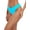 Blue, variant on Women's Cheeky High Leg Bikini Bottom Mid Rise Bathing Suit Swim Bottom