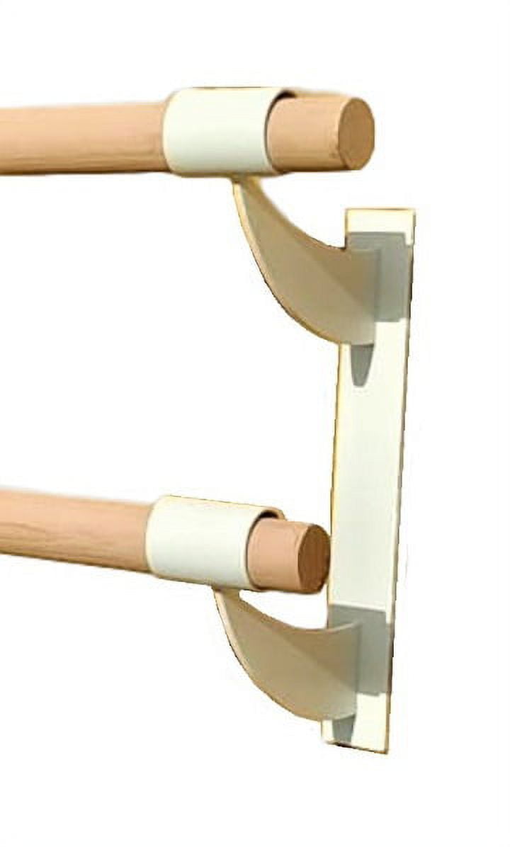 Athletic Bar Double Ballet Brackets (Pair) Fixed Height Wall Mount