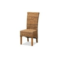 thumbnail image 2 of Baxton Studio Trianna Rustic Transitional Natural Abaca and Brown Finished Wood Dining Chair, 2 of 7