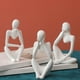 thumbnail image 3 of Toystoory Estatuilla de pensador de resina, regalo exquisito para amantes del arte, figuritas abstractas, materiales de estatua de pensador Decoración del hogar blanco, 3 of 6
