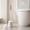 Pink-PK-clearacne, variant on Dyegold Soft Bristle Round Head Toilet Brush Long Handle Wall Mounted Bathroom Cleaner with Flexible Curved Design 20.47 in Gray