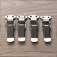 thumbnail image 4 of PIXNOR 4pcs Stainless Steel Spring Loaded Toggle Latch Catches Hasps Clamps for Case Box Trunk (Silver), 4 of 9