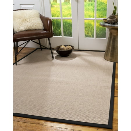 Natural Area Rugs Blair Custom Sisal Rug, 2' x 3', Black Border