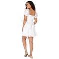thumbnail image 5 of Bridgerton Celebrity Pink Women's Eyelet Puff Sleeve Mini Dress, Sizes XS-XXXL, 5 of 7