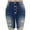 Blue, variant on LYMAYTER Women Jeans Short Skinny Bermuda Female Denim Shorts Ripped Button Fly Jeans Shorts with Pockets S-2XL