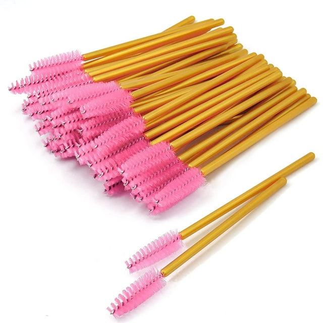 Apuakthei - Paquete de 50 cepillos desechables para pestañas, cepillos para cejas, varitas para rímel, kits de maquillaje, aplicadores, brochas de maquillaje