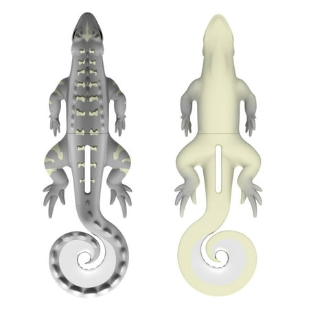Lunkerhunt Skitter Lizard Creature Bait - Albino Glow