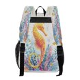 thumbnail image 3 of PVC Transparent Backpacks Clear Backpack for Travel and Outings Seahorse and Coral, 3 of 7