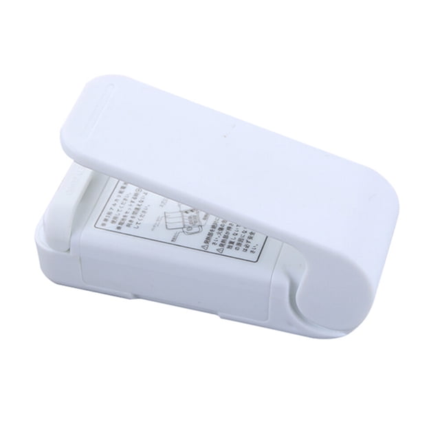 CIMAXIC 1 Pc Portable Mini Bag Sealer Hand-held Food Saver Battery Operated Heat Sealer (White, No Battery),3.74"X1.38"X1.18"