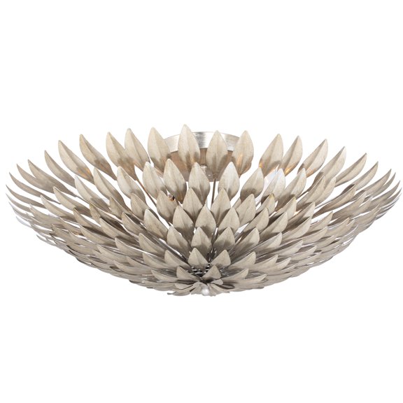 Broche 6 Light Antique Silver Ceiling Mount by Crystorama 507-SA_CEILING in Silver Finish